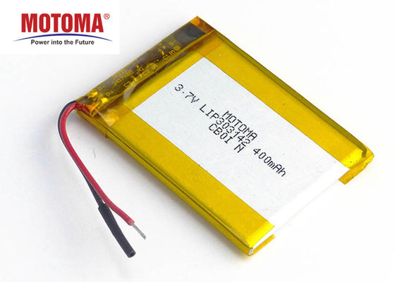 Lithium ultra mince Ion Battery 400mah pour le dispositif solitaire de travailleur